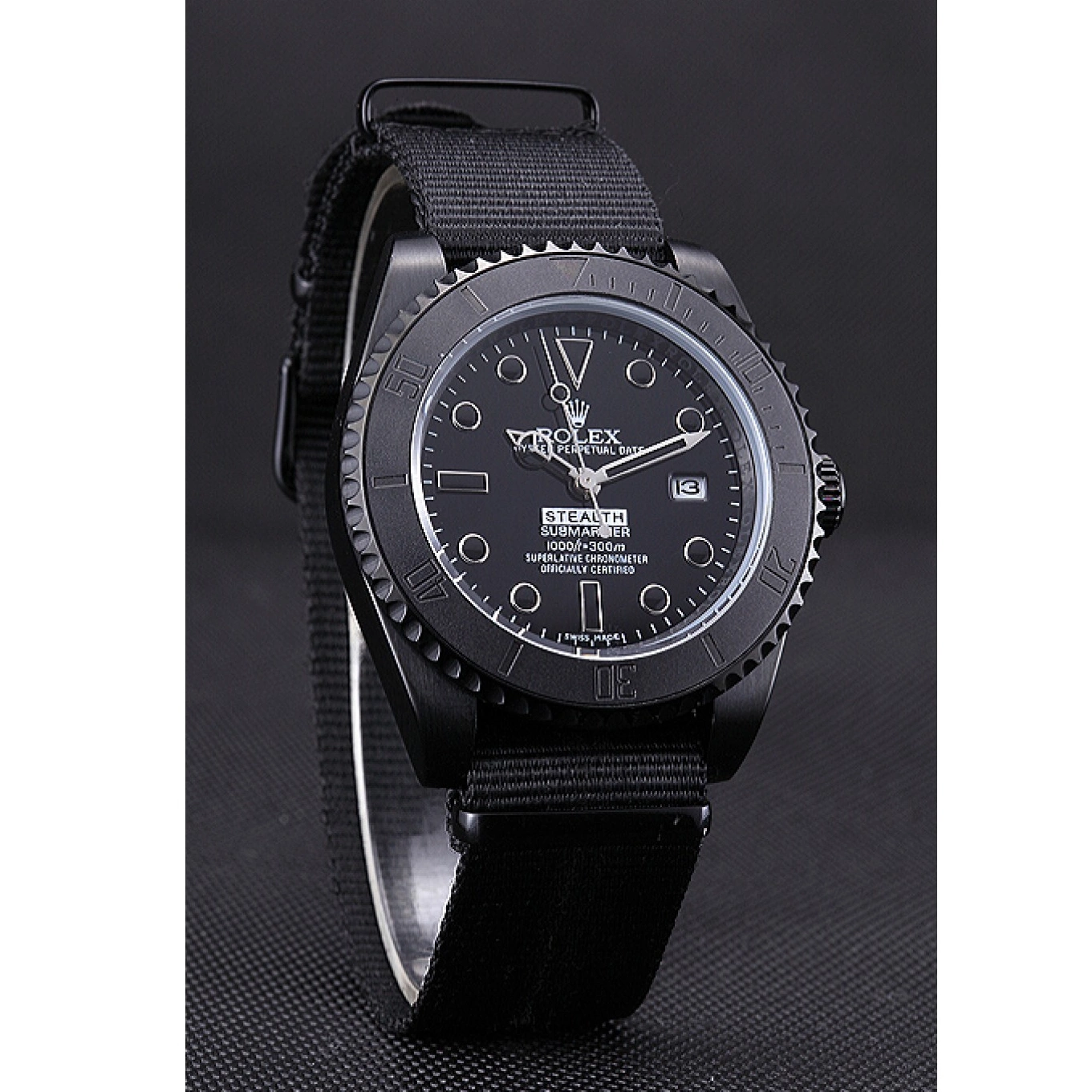 Aaa fake watches Black Stealth Rolex 621993 Submariner 0709